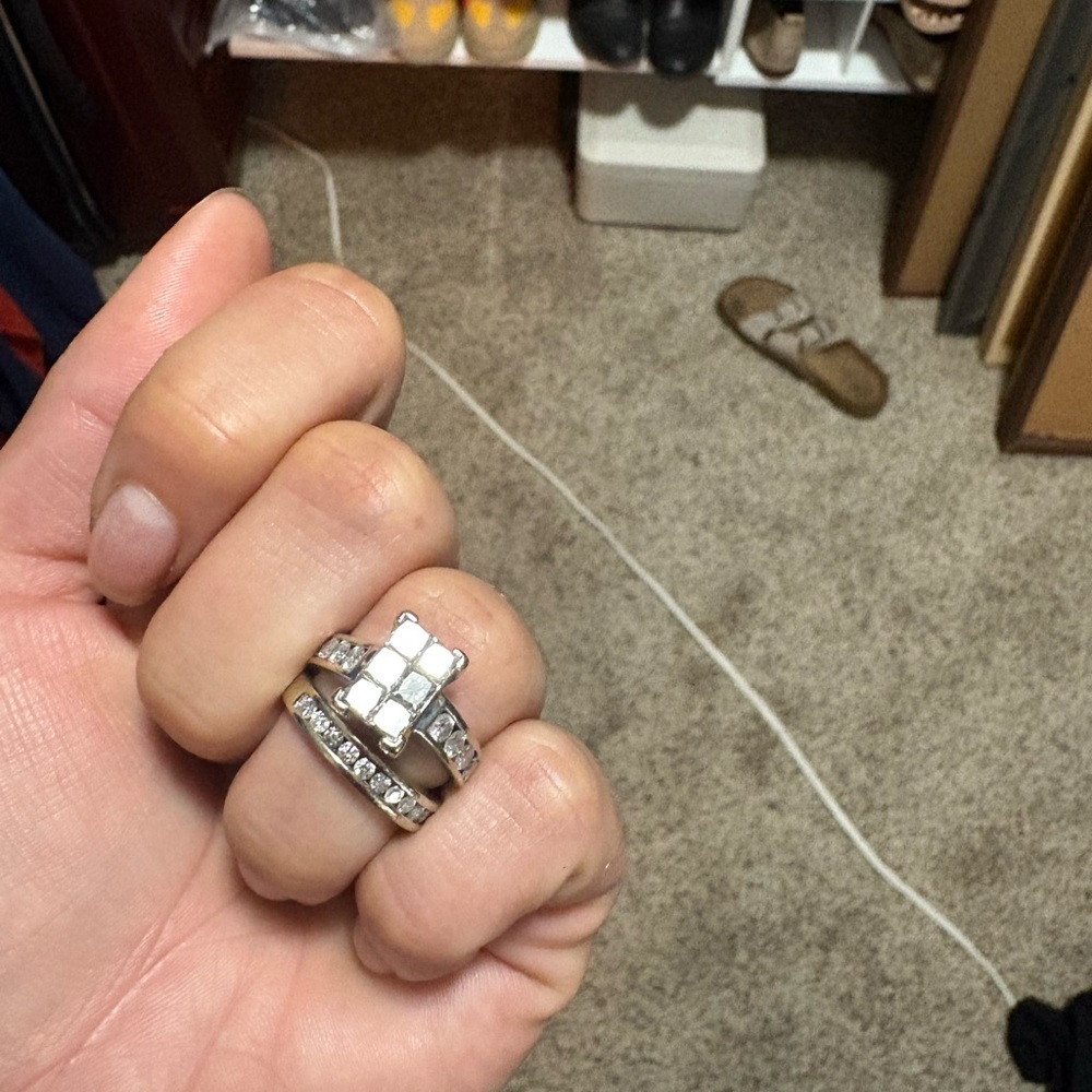 Invisible Wedding set 2ct-2.5 (estimated) - Picture 3 of 3